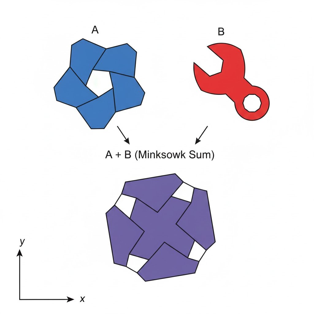 Minkowski sum of two non-convex sets — example 4