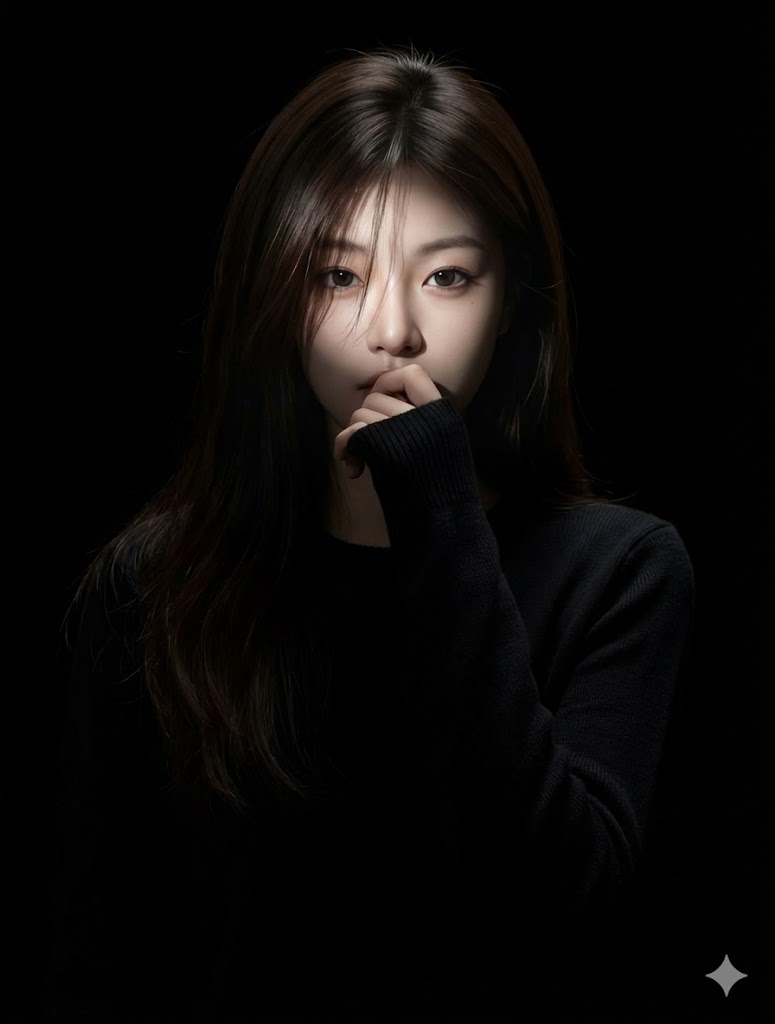 Hyperrealistic Anime Portrait with Split Lighting Prompt