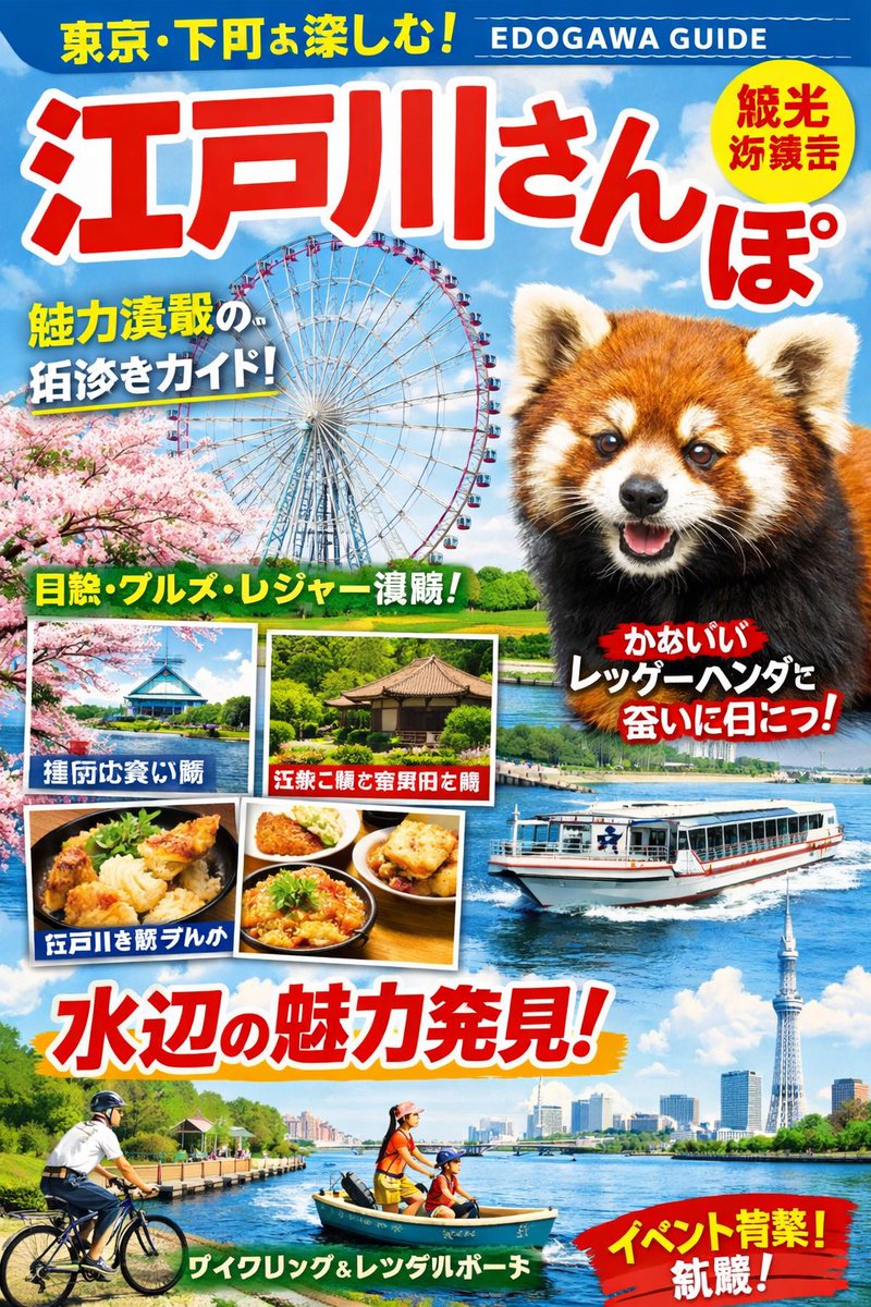Generating a Magazine Cover for Edogawa Ward Tourism — example 1