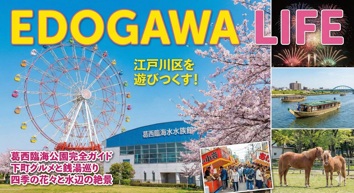 Generating a Magazine Cover for Edogawa Ward Tourism — example 2