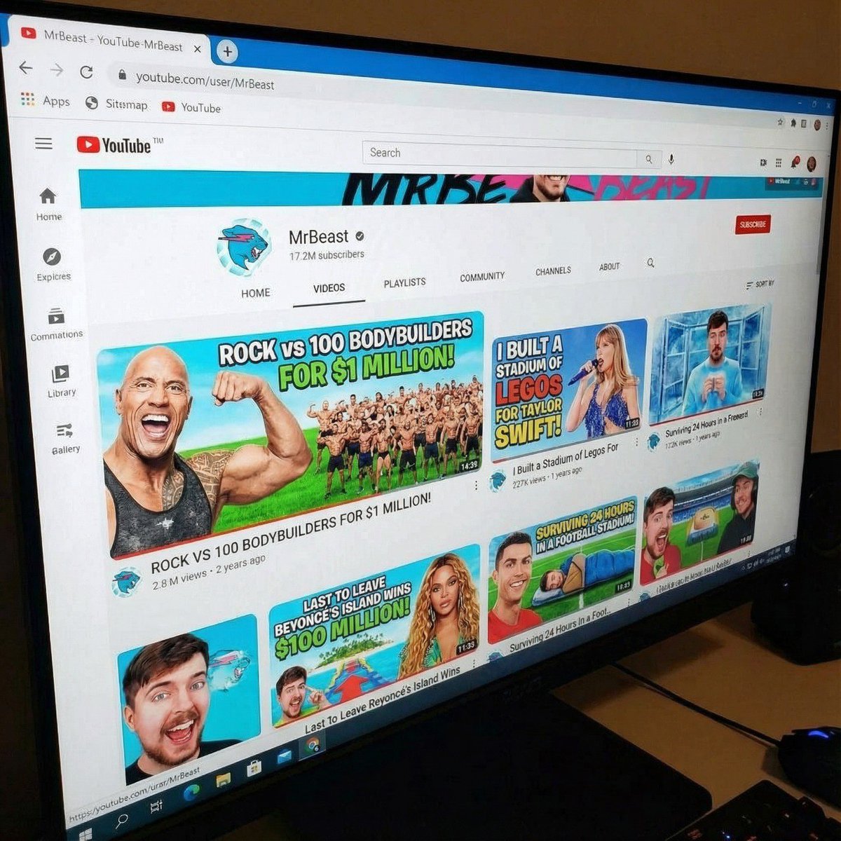MrBeast-style YouTube channel redesign — example 1