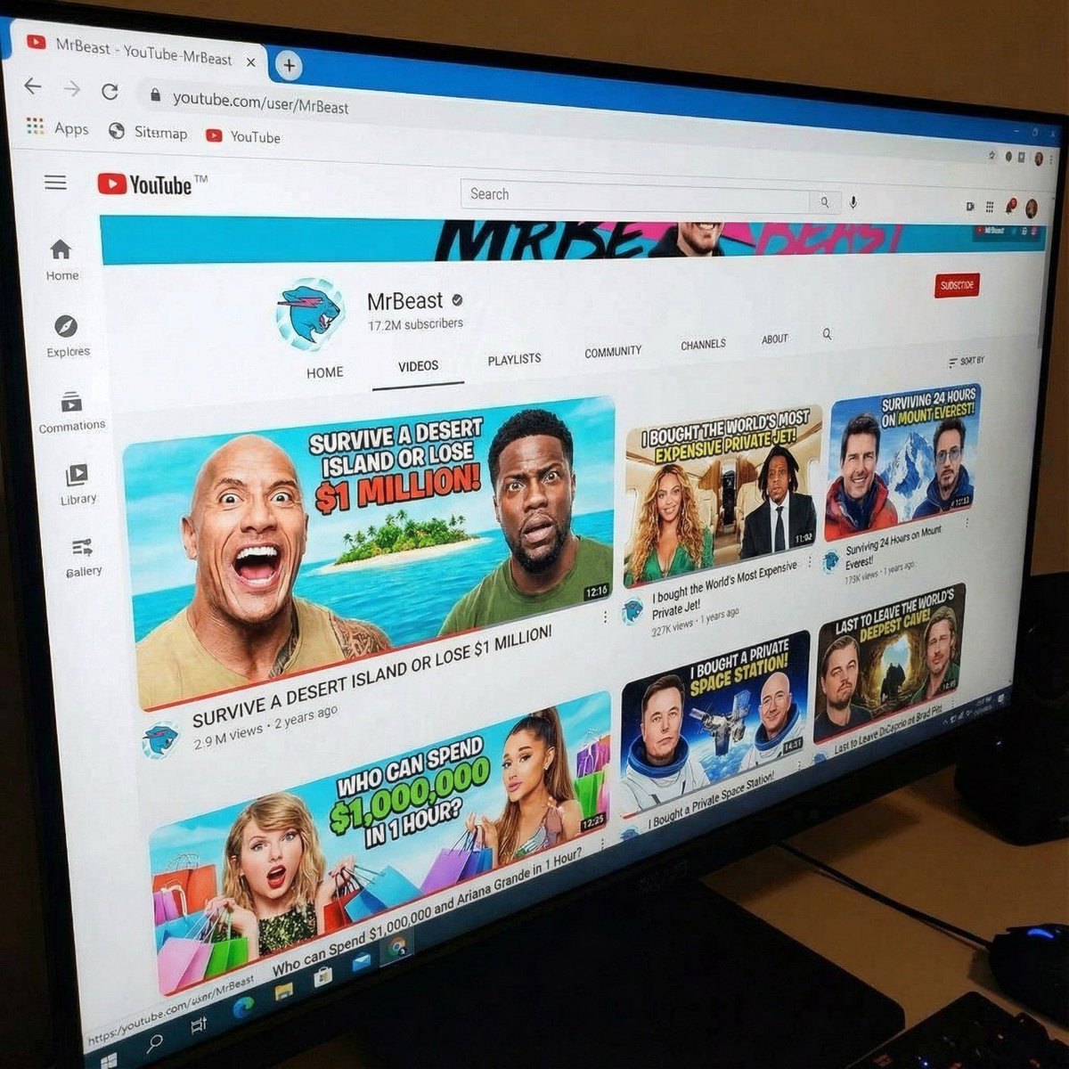 MrBeast-style YouTube channel redesign — example 3