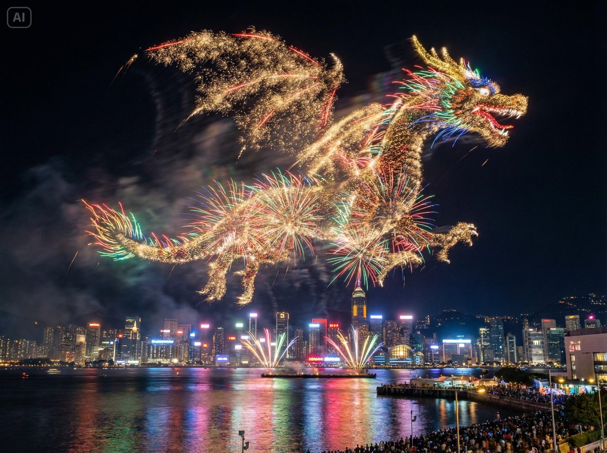 Photorealistic Fireworks Display Prompt for Dreamina AI — example 1