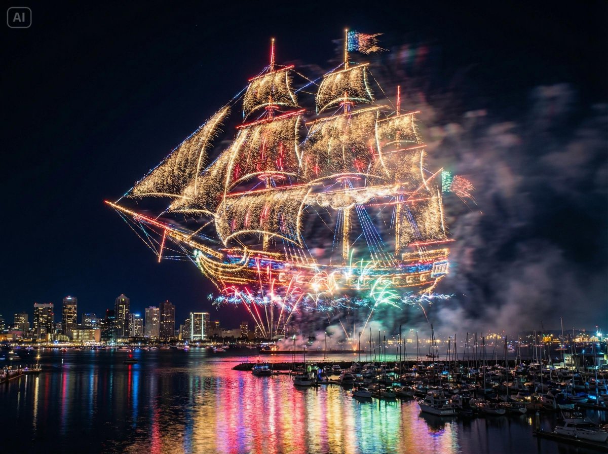 Photorealistic Fireworks Display Prompt for Dreamina AI — example 2