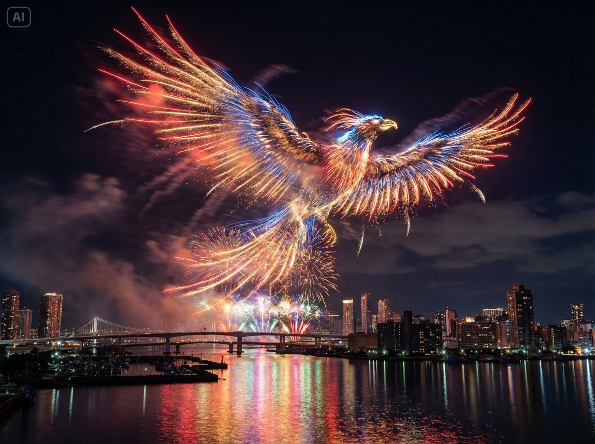 Photorealistic Fireworks Display Prompt for Dreamina AI — example 4