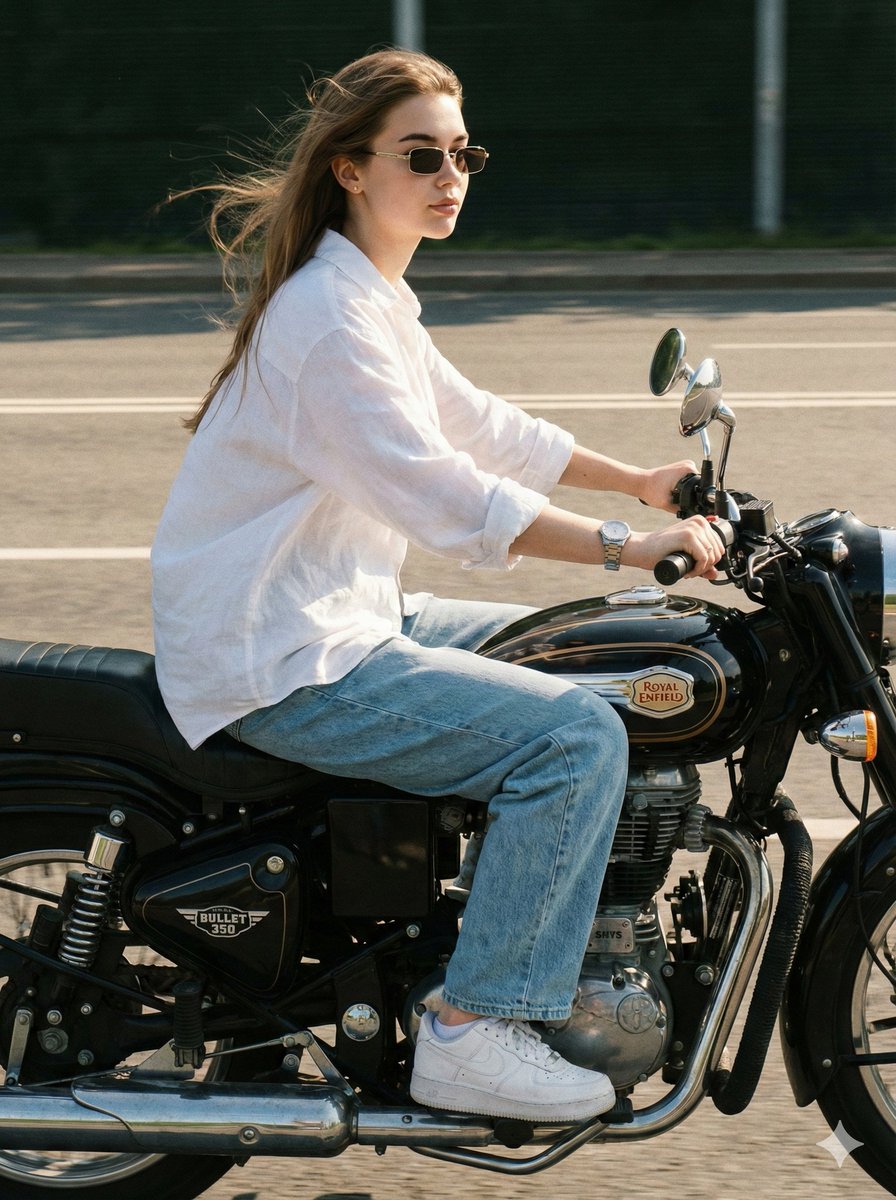 Identity-Locked Motorcycle Ride Photo — example 1