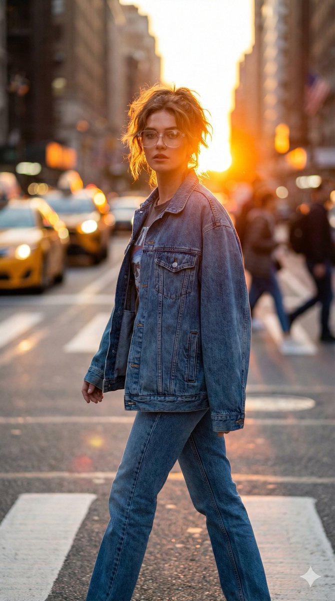 Golden Hour Urban Streetwear Portrait — example 1