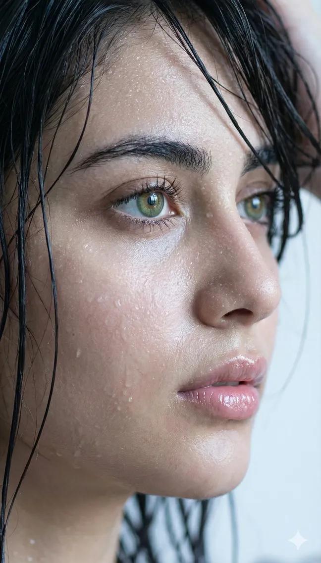 Extreme Wet Close-Up Portrait — example 1