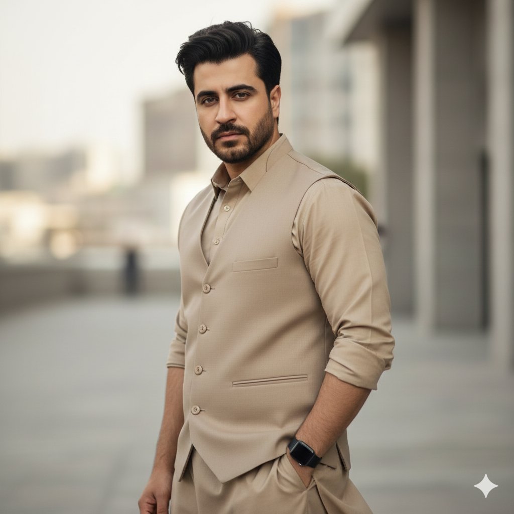 Monochromatic South Asian Traditional Wear Editorial — example 1