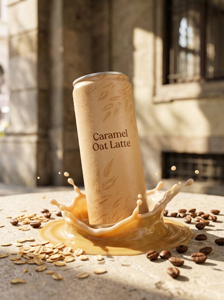 Premium Beverage Product Photography: Golden Peach Fizz — example 1