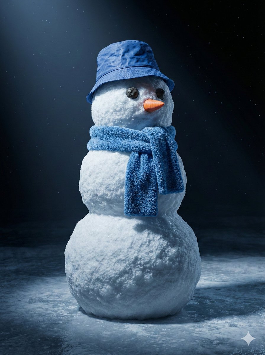Cinematic 3D Snowman Portrait — example 1