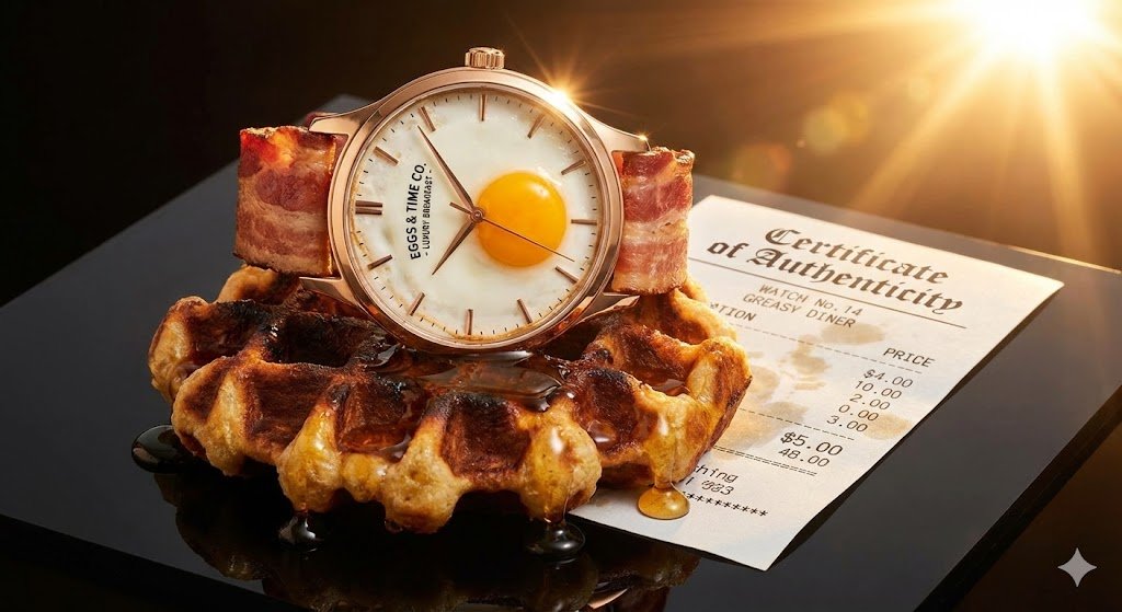 Luxury Watch Product Photography Prompt: Luxury vs. Absurdity — example 1
