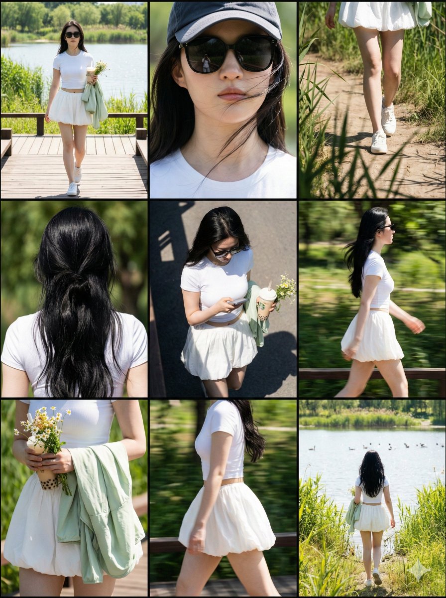 Paparazzi Collage Master Meta-Prompt (9-Grid Street Style) — example 1