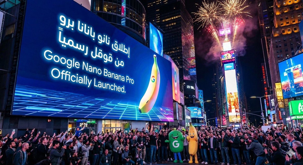 Announcement design image about Nano Banana Pro launch — example 1