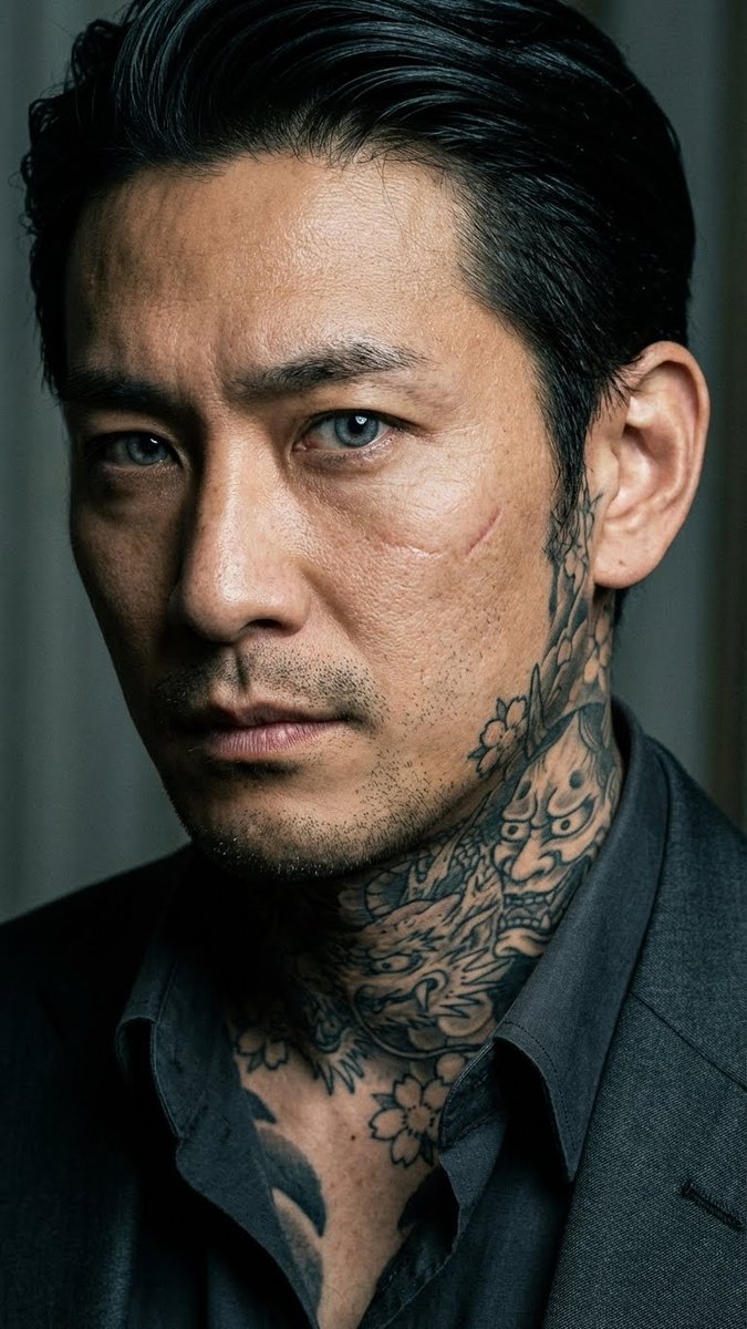 Yakuza Portrait with Irezumi Tattoos