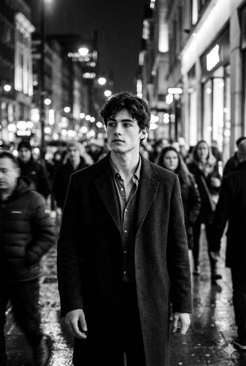 Black and White Cinematic Motion Portrait — example 1