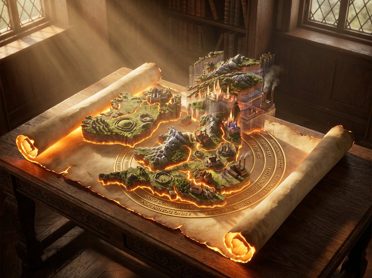 3D Isometric Atlas Scene in Firefly Style — example 2
