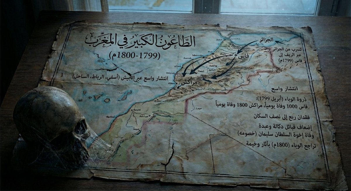 Map of Morocco during the 1799–1800 plague — example 1