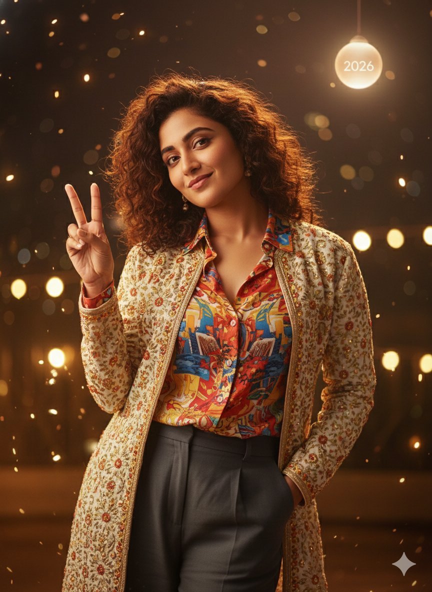Desi Funny New Year 2026 Cinematic Portrait Prompt — example 1