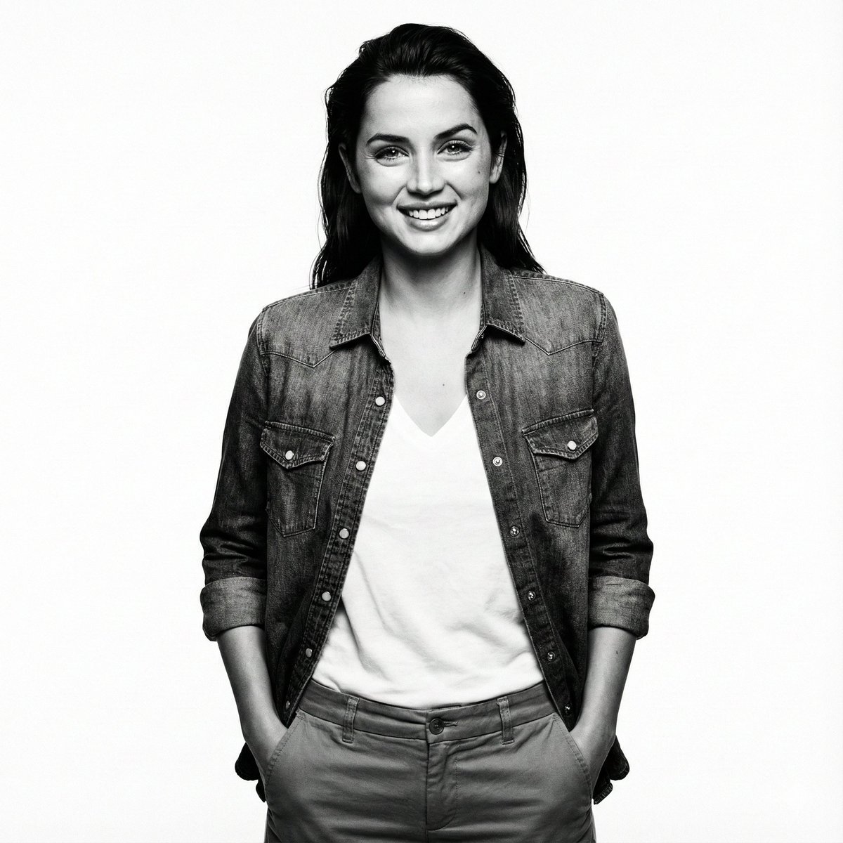 High-Contrast Monochrome Studio Portrait Prompt — example 2