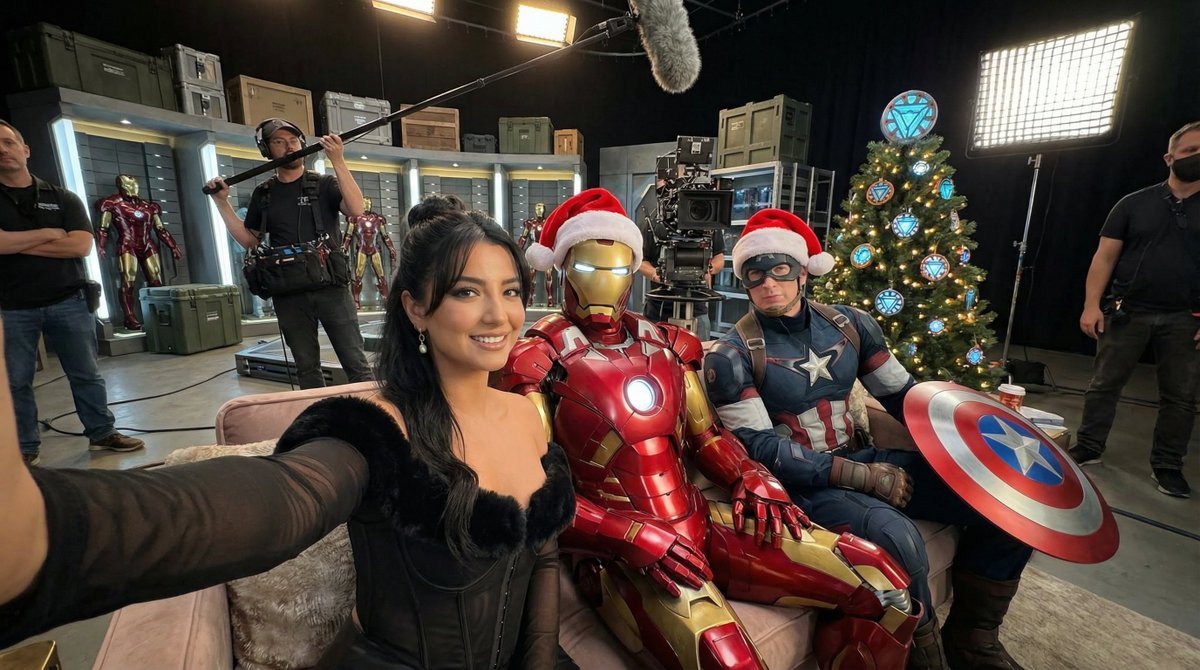 Ultra-Photoreal BTS Superhero Selfie — example 1