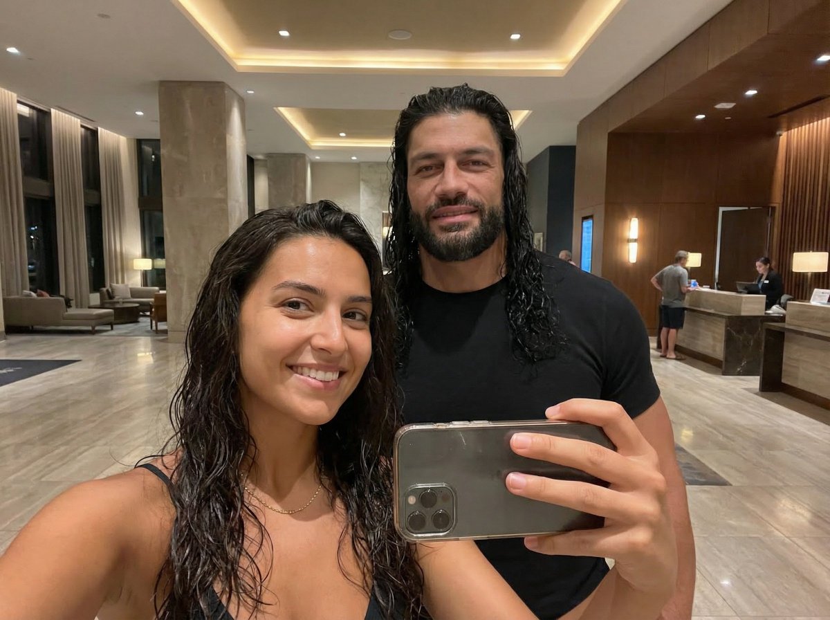 Photorealistic Celebrity Encounter Selfie (Roman Reigns) — example 1