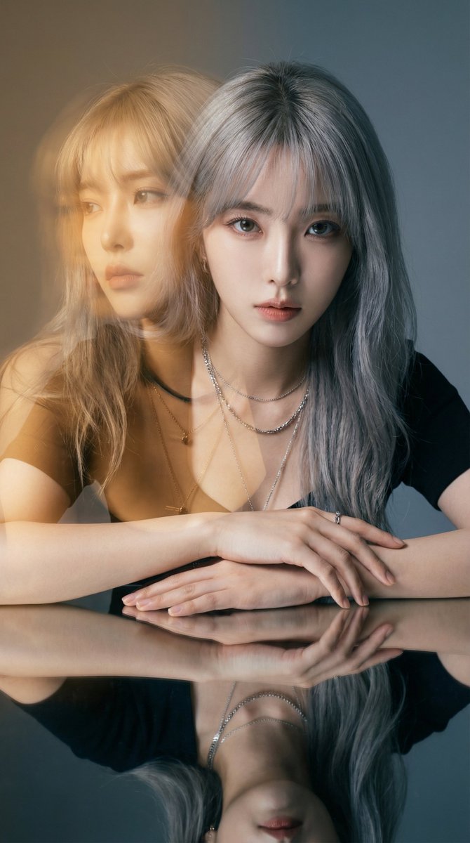 High-Fashion Double Exposure Portrait with Reflection — example 1