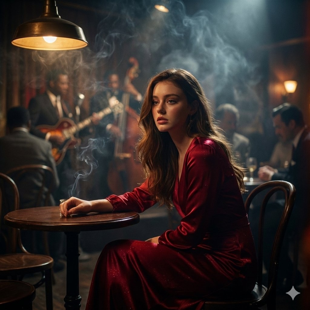 Moody Cinematic Jazz Club Portrait — example 1