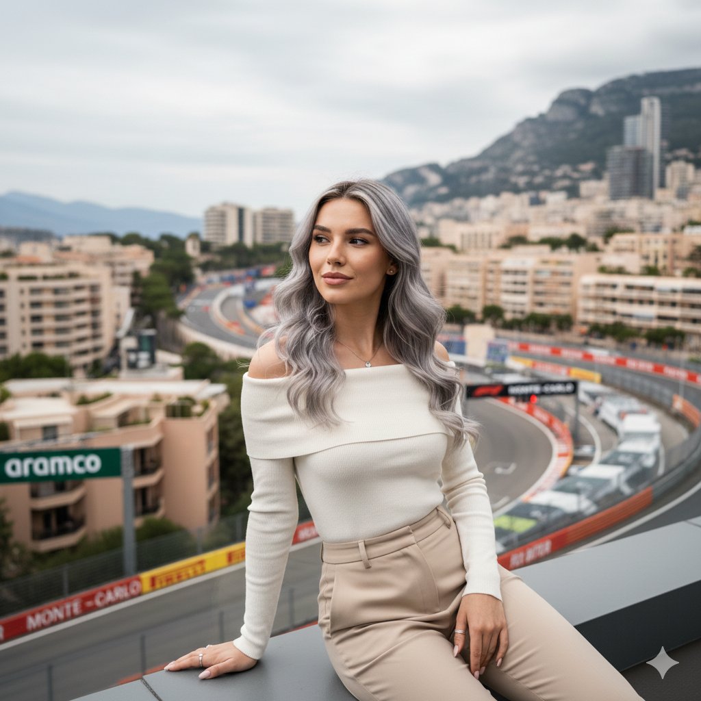Luxury Editorial Rooftop Portrait (Monaco) — example 1
