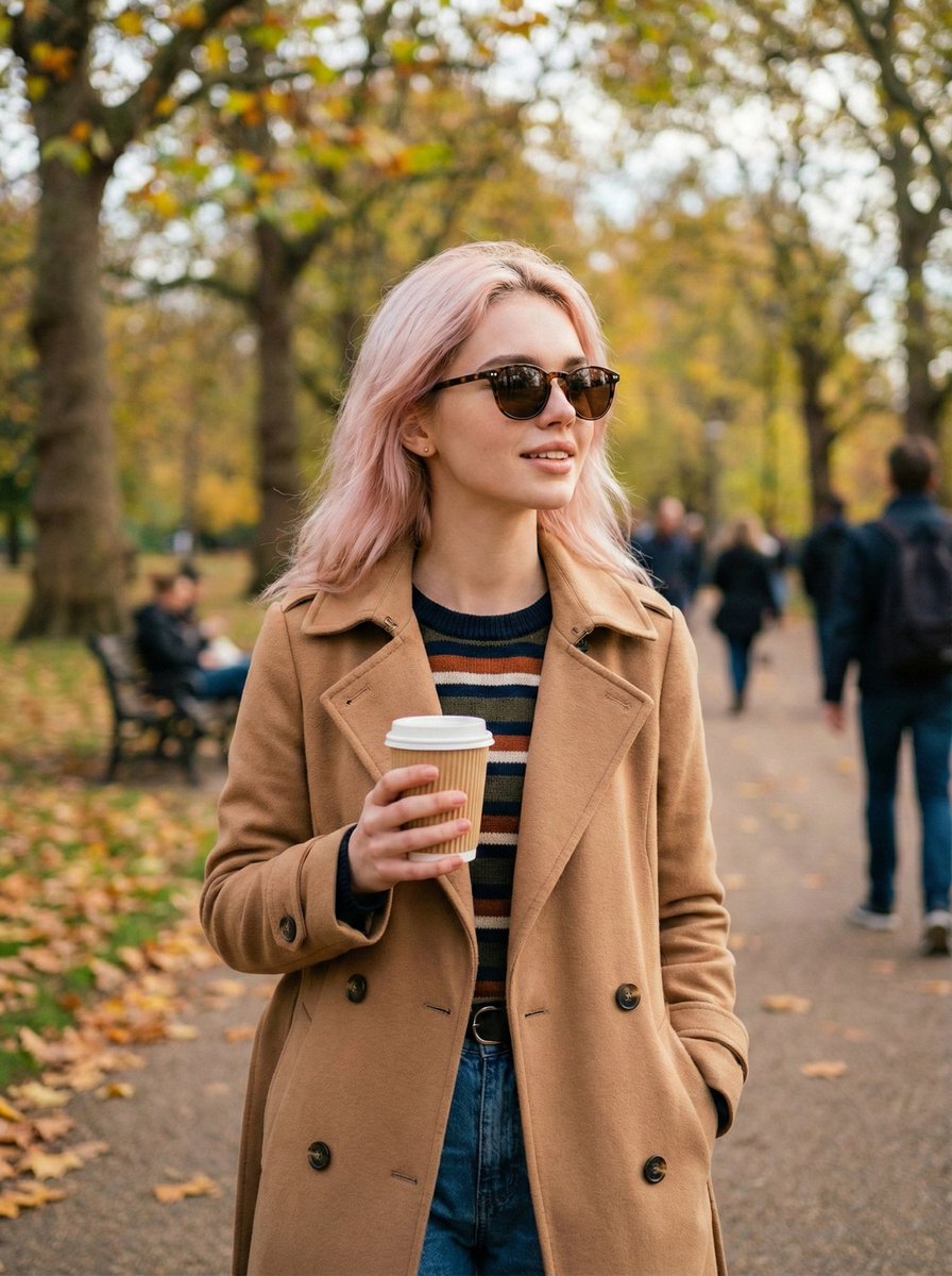 Cinematic Portrait on a Bustling City Street at Twilight — example 1