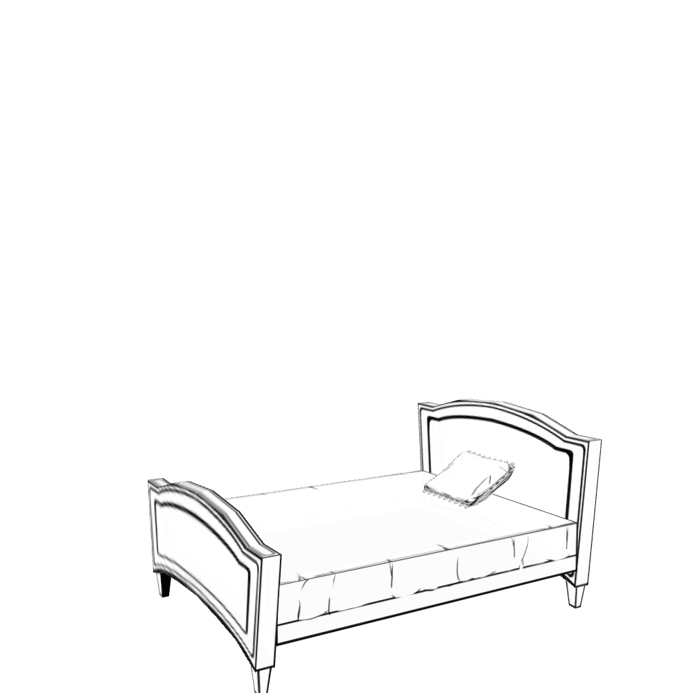 Isometric living room layout based on a sofa photo — example 1