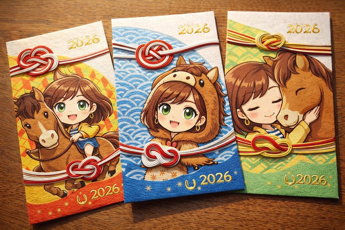 Year of the Horse Pochibukuro (Envelope) Prompt — example 2