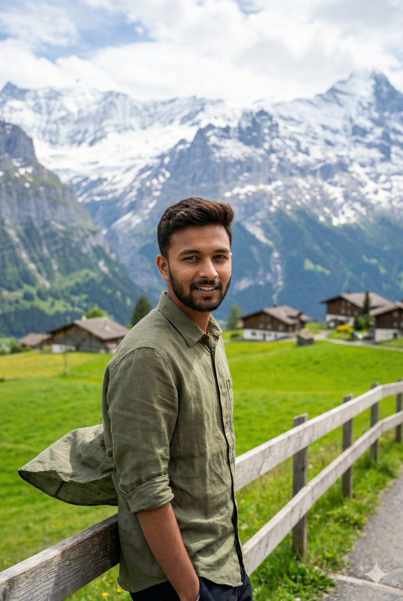 Serene Mountain Trail Portrait — example 1