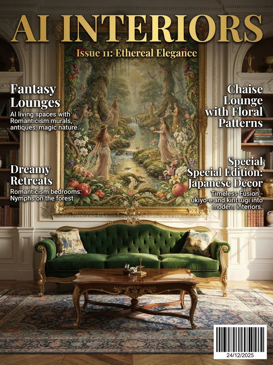 Magazine Cover Mockup for AI Interiors — example 1