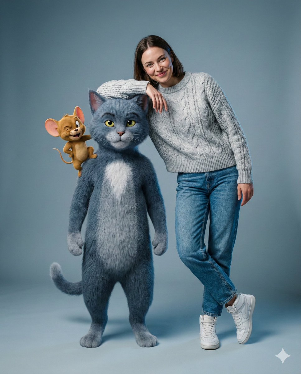 Editorial Studio Photography of Tom & Jerry with Human — example 2