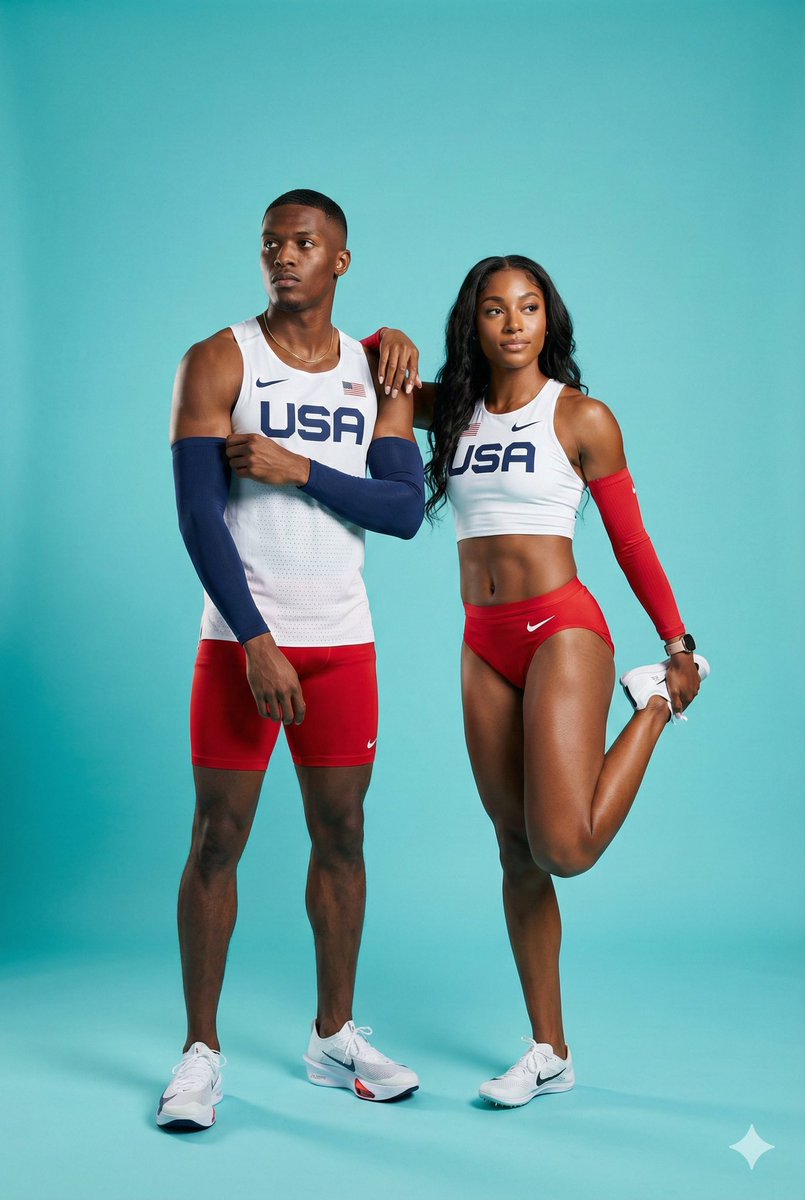 Ultra-Photorealistic Team USA Track Athletes Portrait — example 1
