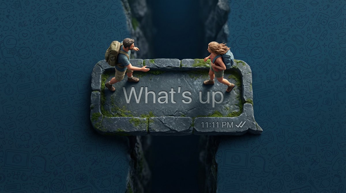 WhatsApp Speech Bubble Bridge Macro Photography — example 1