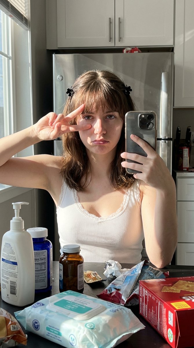 Simulated iPhone 14 Pro Selfie in Harsh Lighting