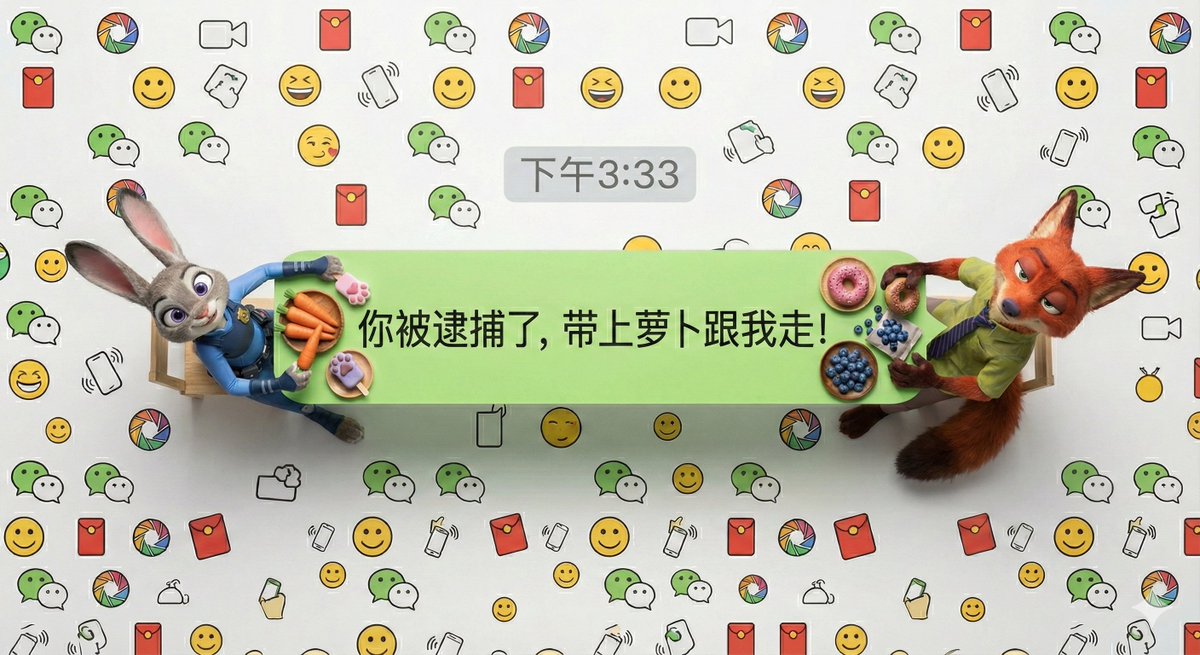 Hyper-Realistic Miniature Scene in a WeChat Chat Bubble — example 3