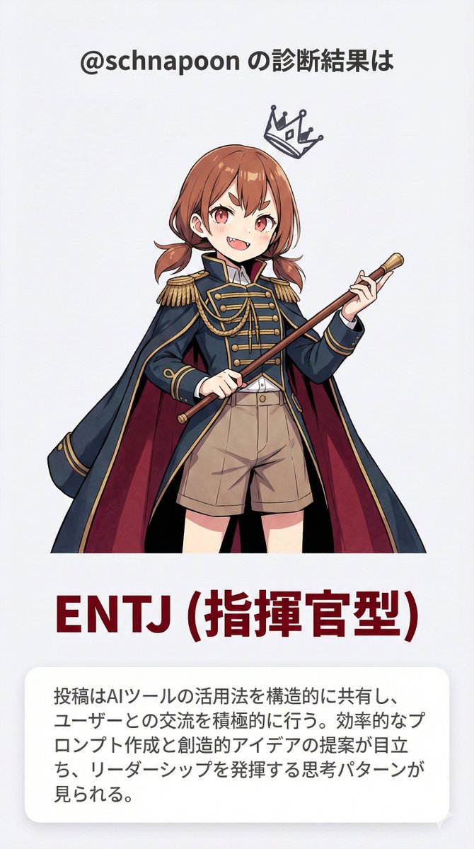 Nano Banana Pro Image Generation Prompt for MBTI Character Visualization — example 2