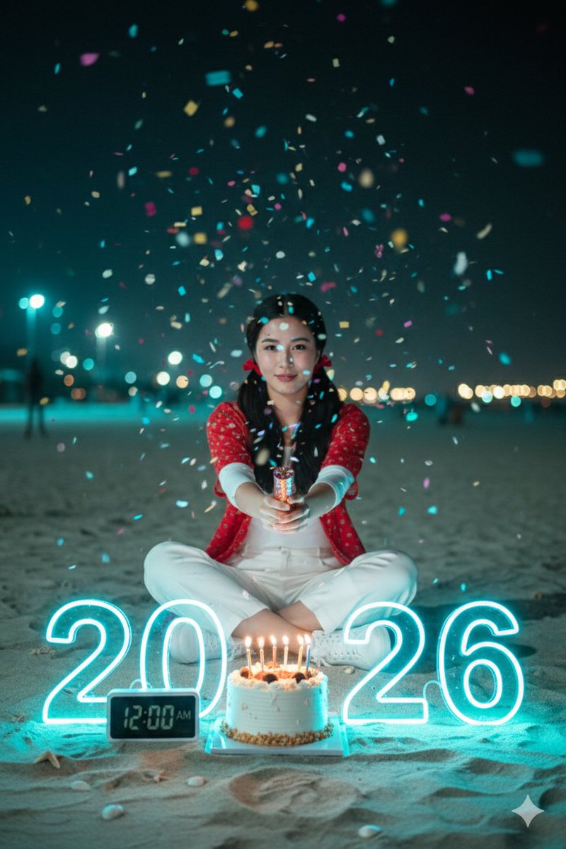 Cinematic New Year 2026 Birthday Photoshoot Prompt — example 1