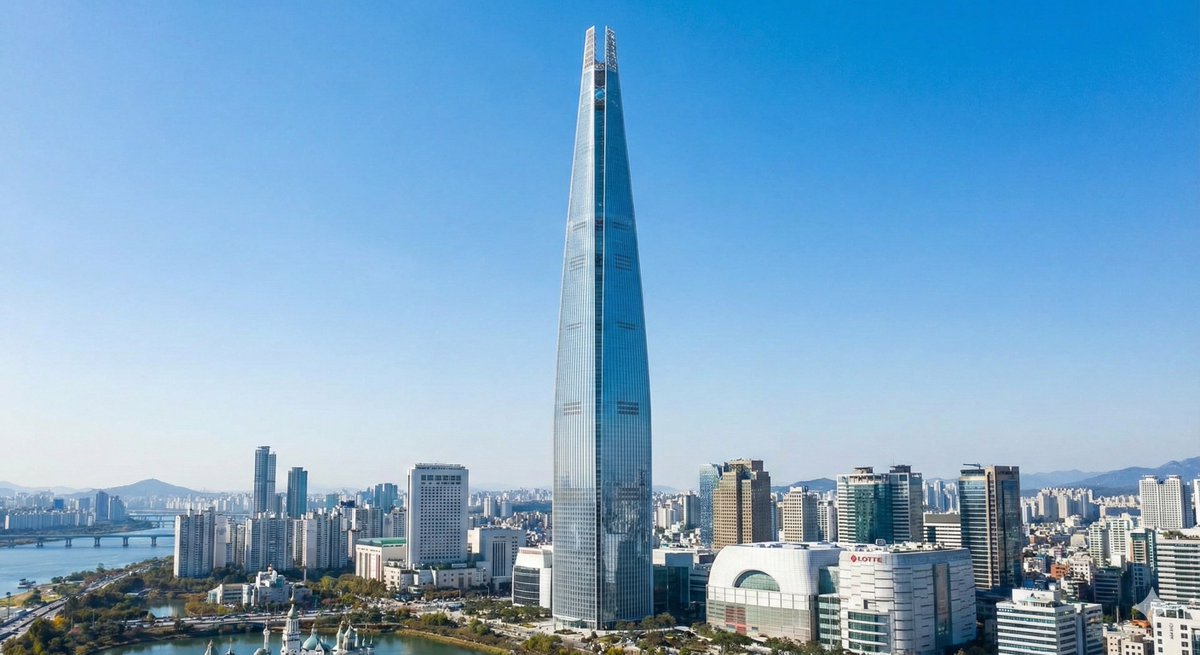 Lotte World Tower landmark-focused geolocation image — example 1