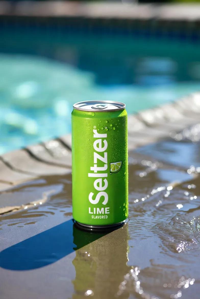 Macro Product Shot of Seltzer Can — example 2