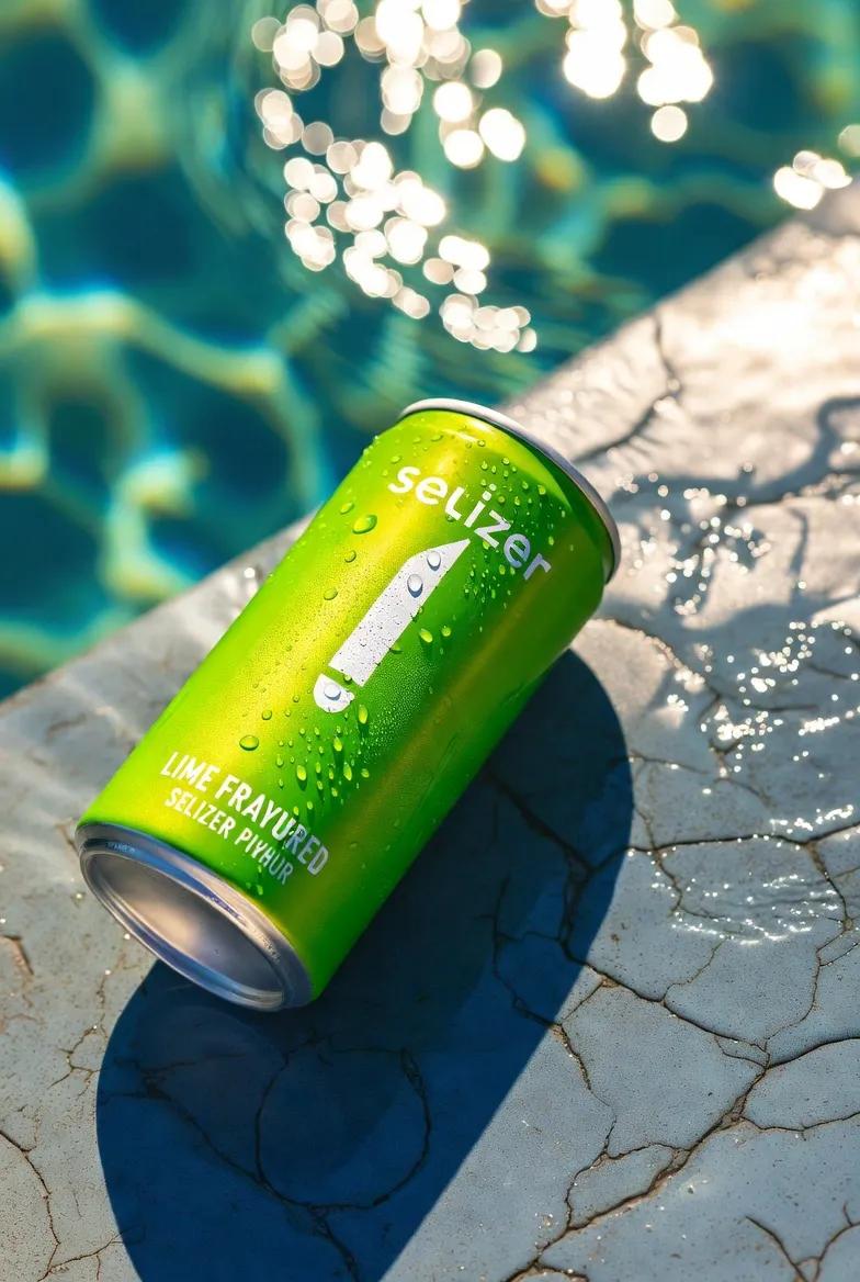 Macro Product Shot of Seltzer Can — example 4