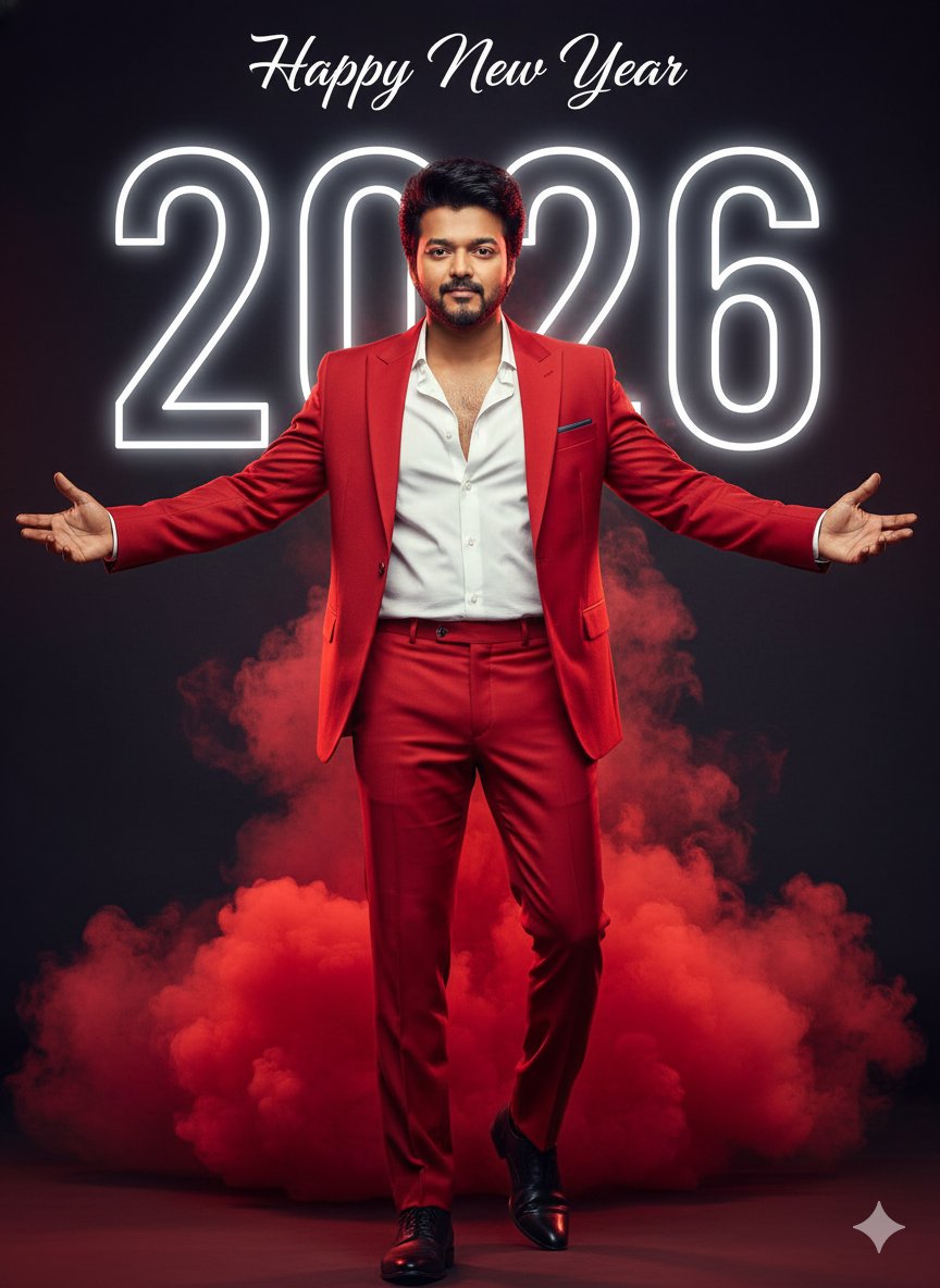 Happy New Year 2026 Cinematic Portrait