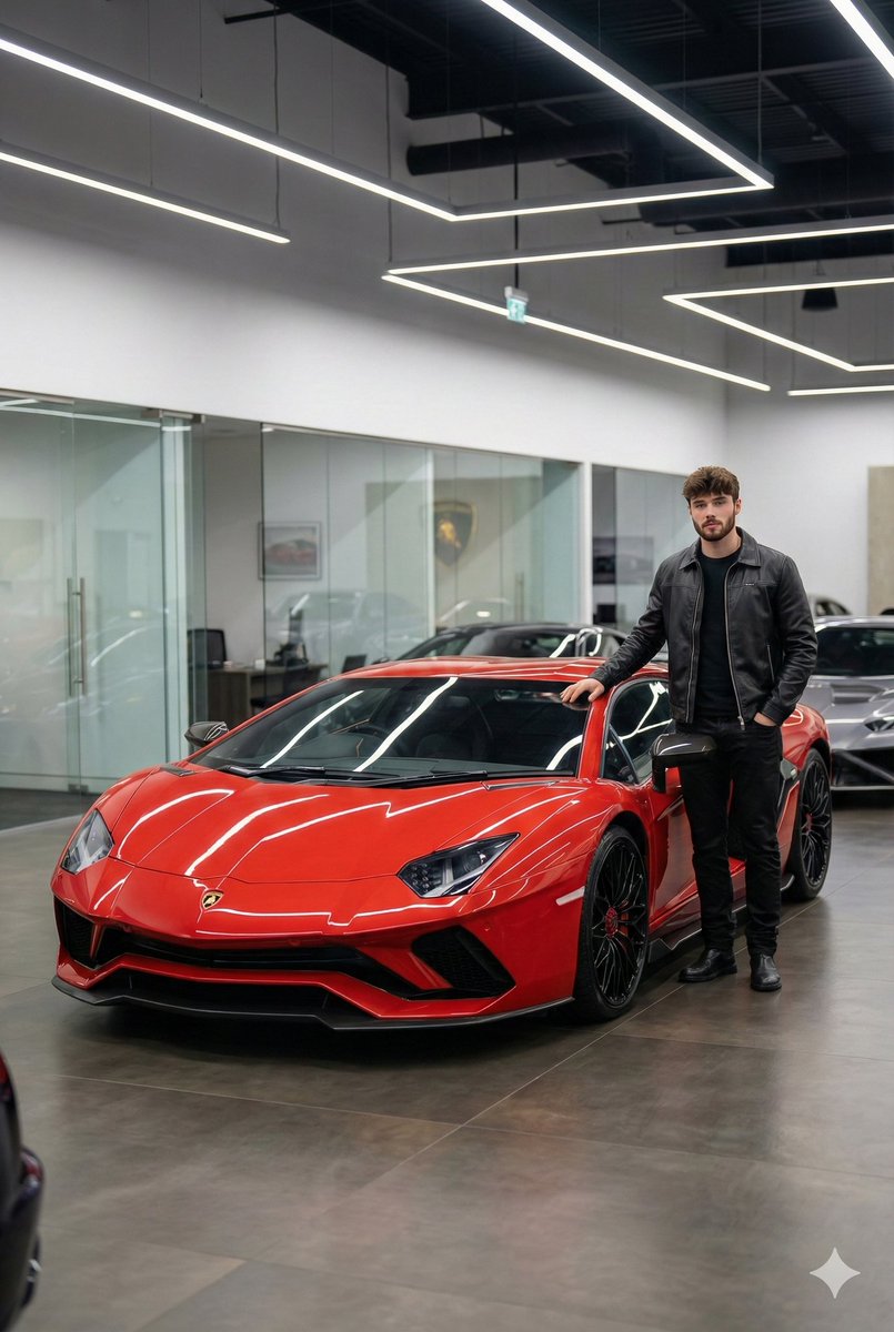 Luxury Car Showroom Portrait — example 1