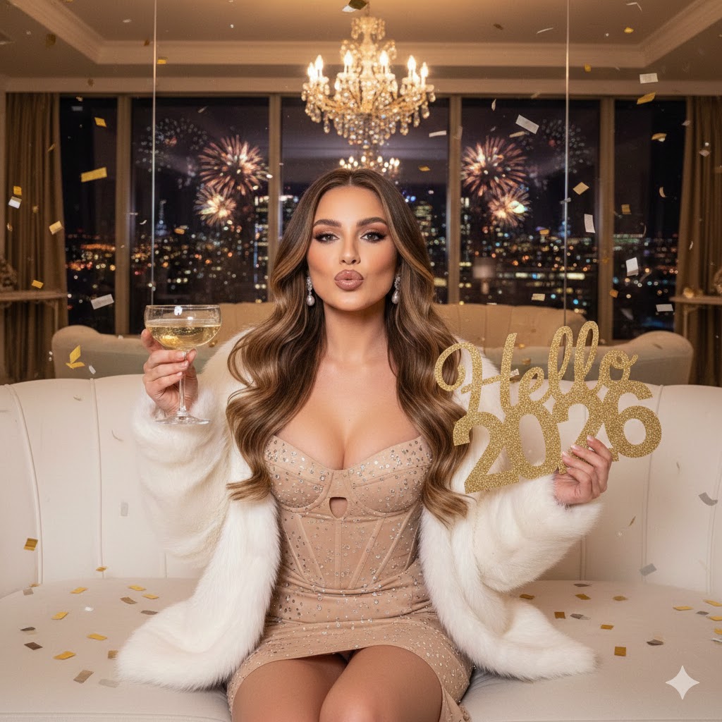 Luxury New Year's Eve Portrait with Props — example 1