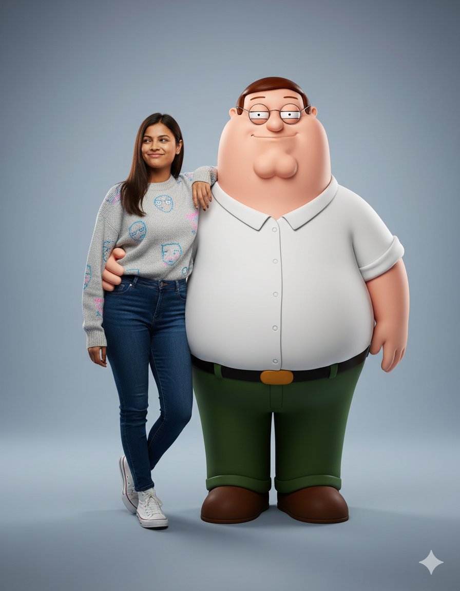 Hyper-realistic Portrait with Family Guy 3D Characters — example 2