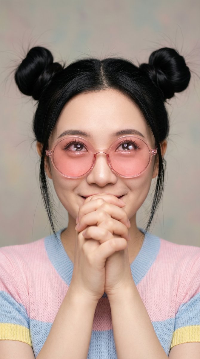 Ultra-Professional Portrait with 'Praying Hands' Motif — example 1