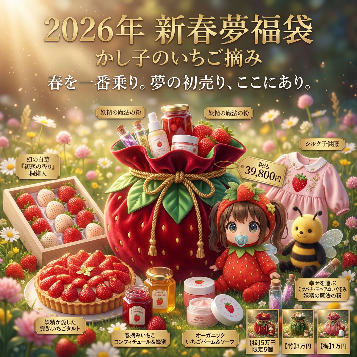 Luxury Fukubukuro (Lucky Bag) Advertisement Key Visual Prompt — example 2